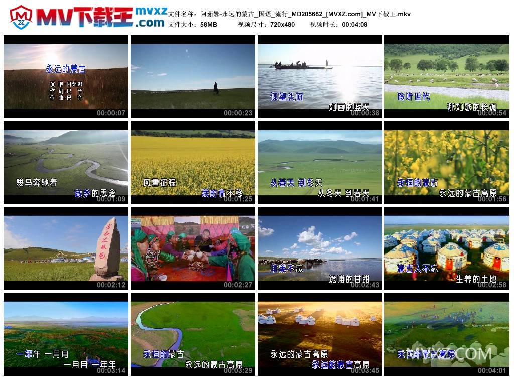 阿茹娜-永远的蒙古_国语_流行_MD205682